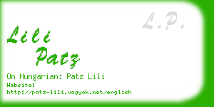lili patz business card